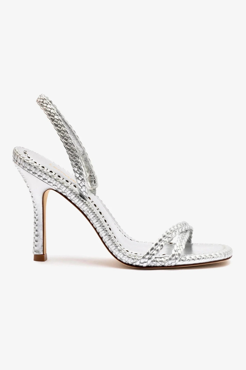 Annie Sandal In Silver Metallic Leather 1