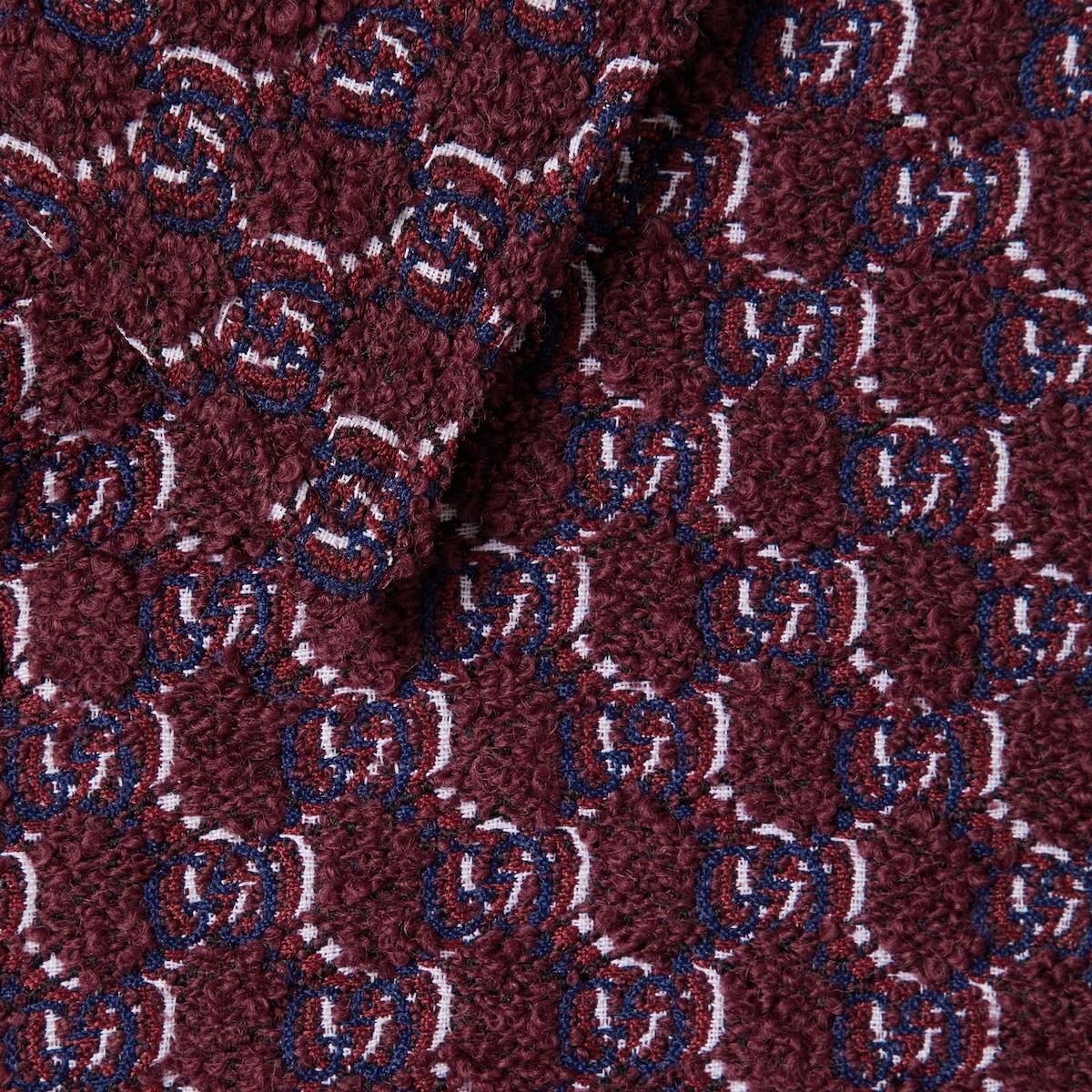 Bouclé wool jacquard shirt with GG Shadow - 8