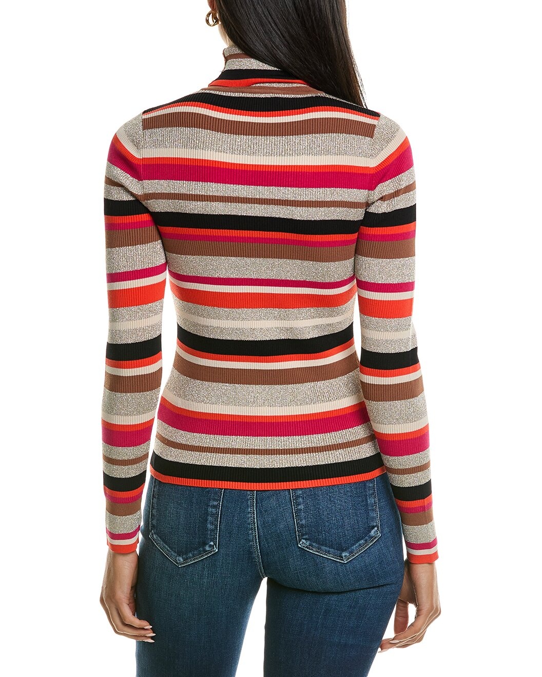 L’AGENCE Olene Stripe Turtleneck Top - 2
