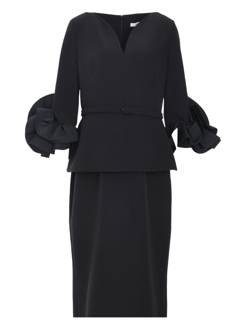 ruffled-sleeve dress - 3