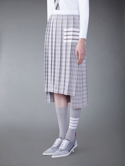 Thom Browne 4-Bar stripe check skirt outlook