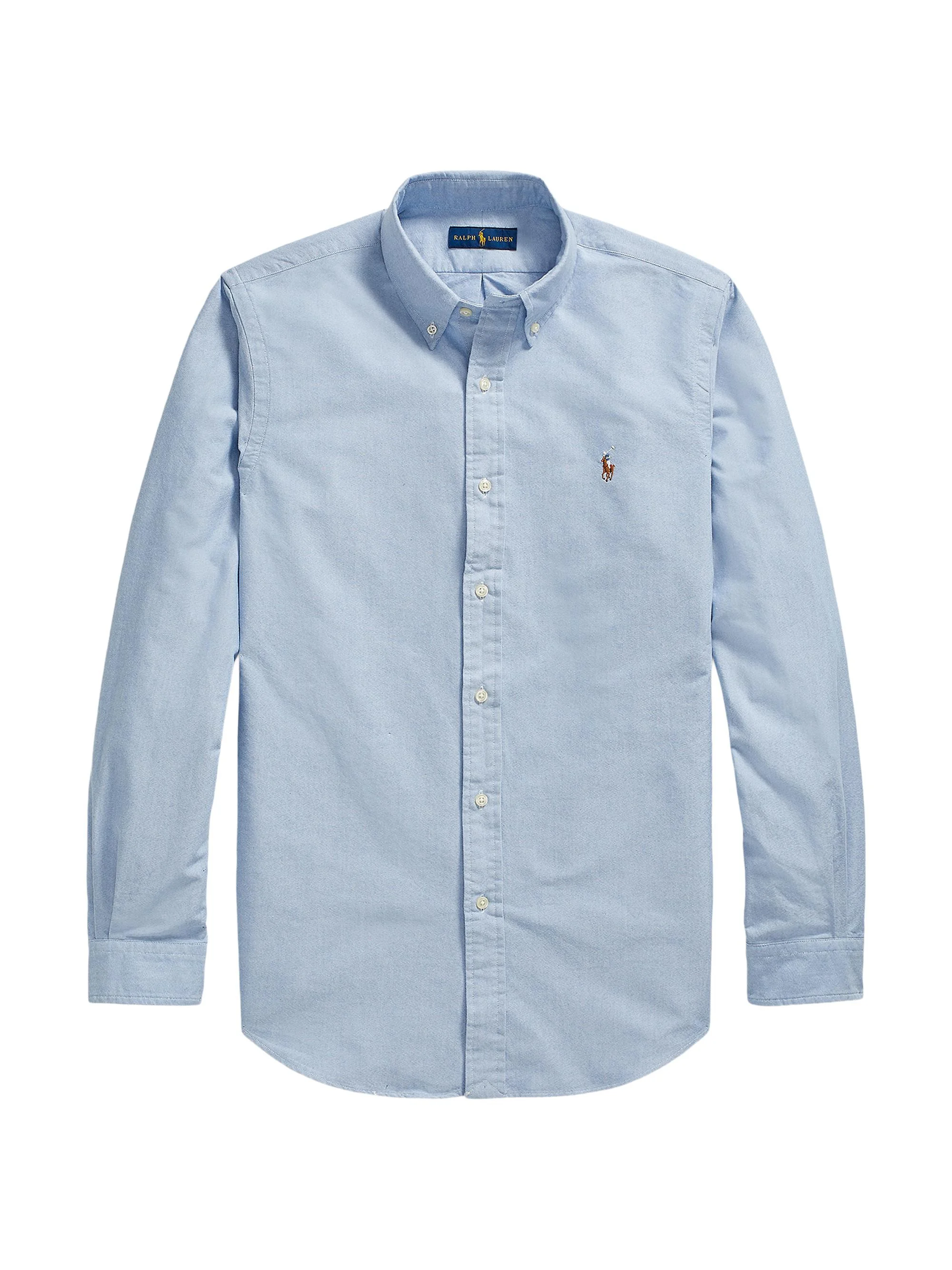 Men's Custom-Fit Cotton Oxford Shirt - Blue - 1