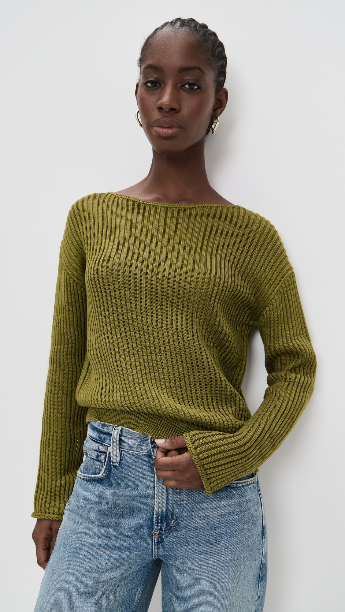 Easy Open Neck Sweater - 1