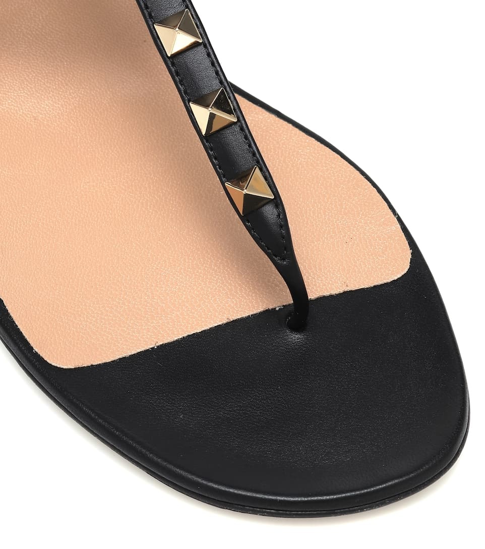 Rockstud leather sandals - 6