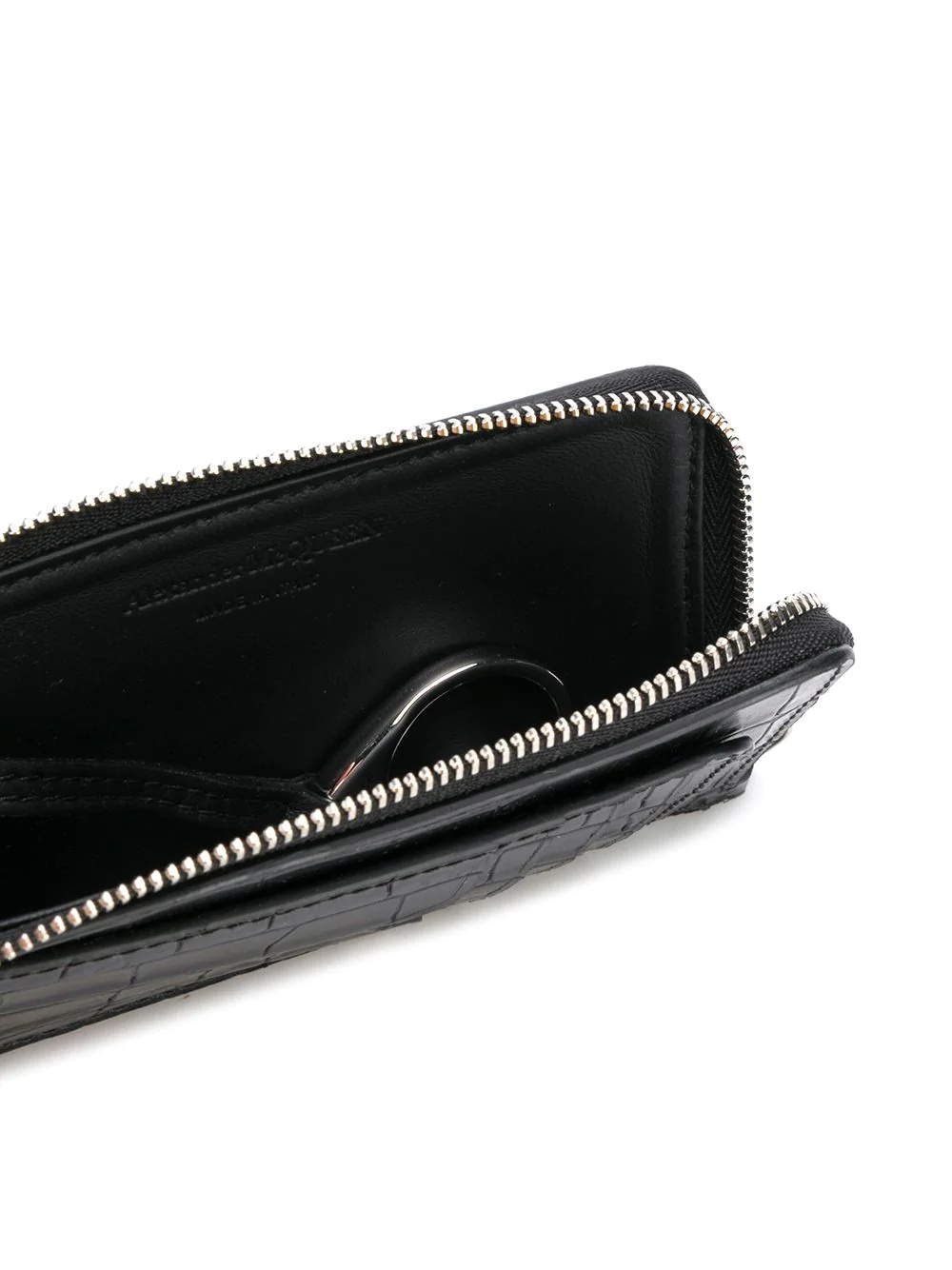 crocodile-embossed skull-stud wallet - 3