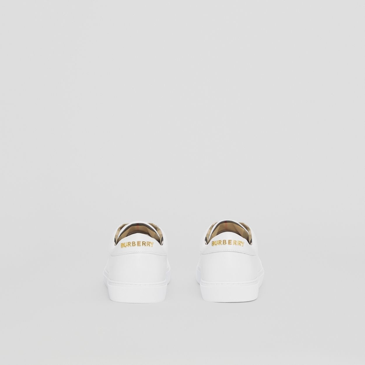 Logo Detail Leather Sneakers - 5