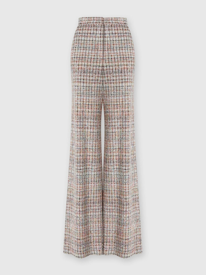 Bouclé checkered trousers with sequins - 1