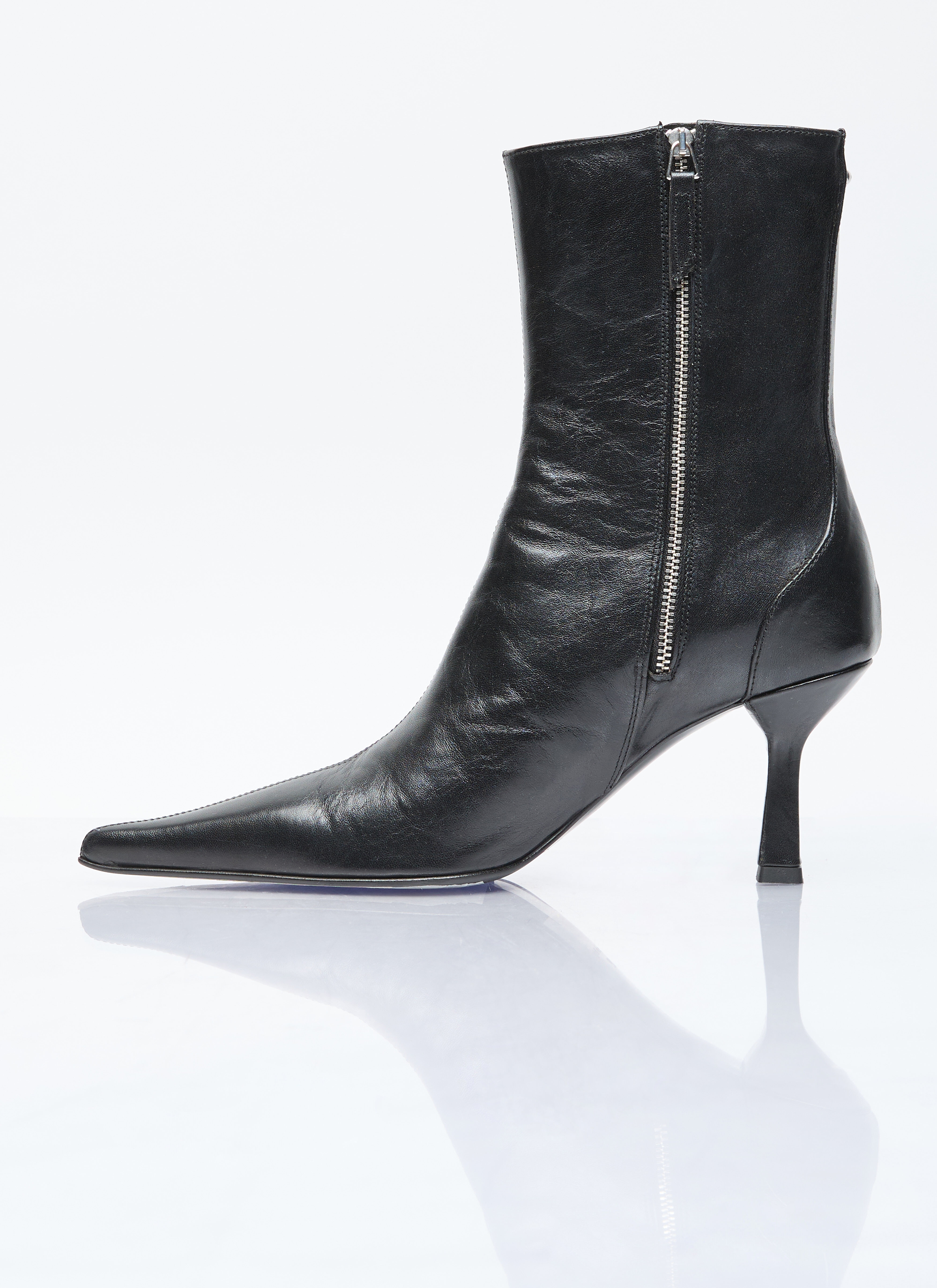Slim Leather Boots - 4