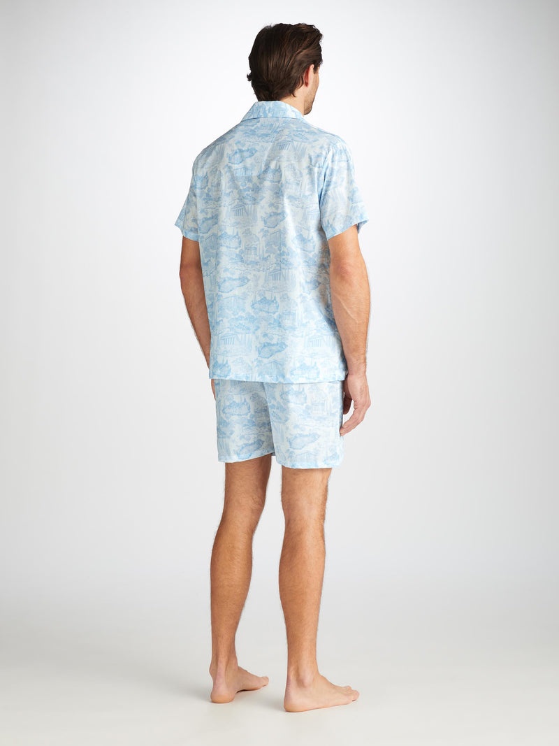 Men's Short Pajamas Ledbury 77 Cotton Batiste White - 4