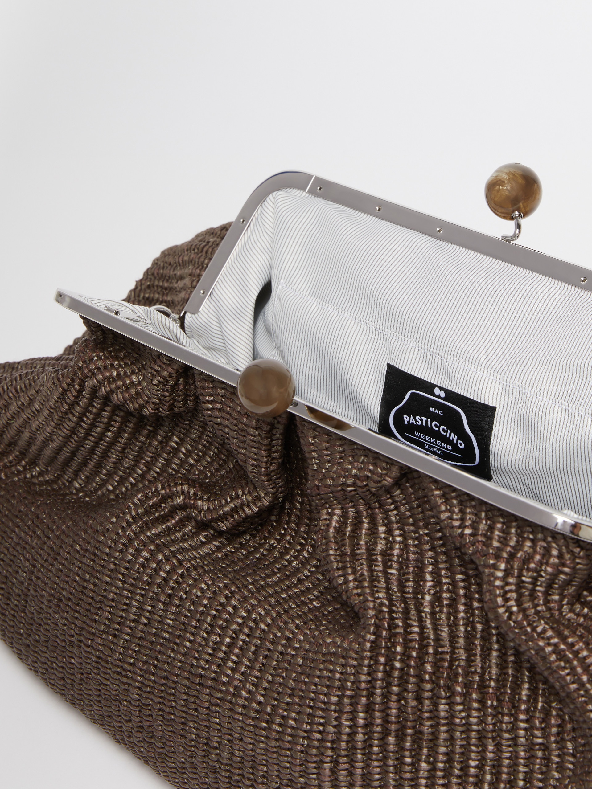 NABARRO Large raffia-effect Pasticcino bag - 6