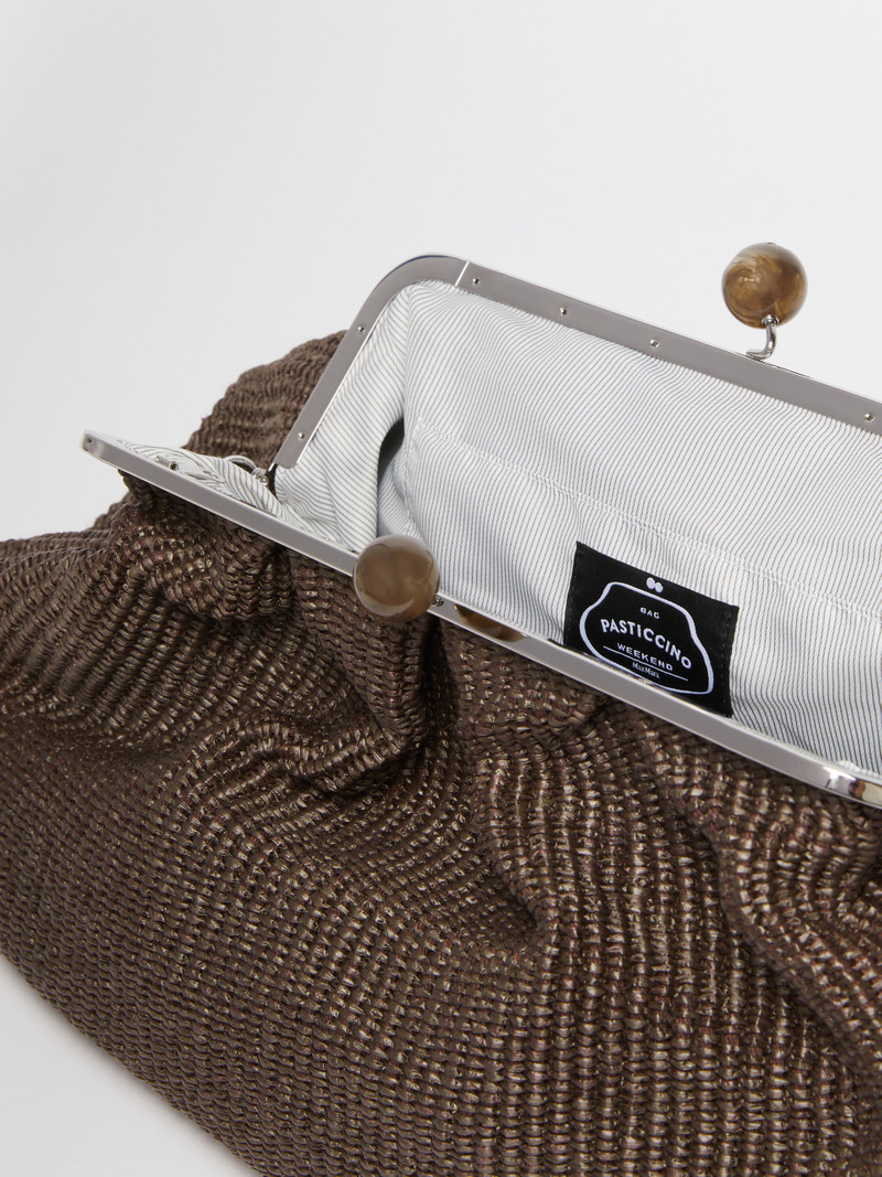 NABARRO Large raffia-effect Pasticcino bag 6