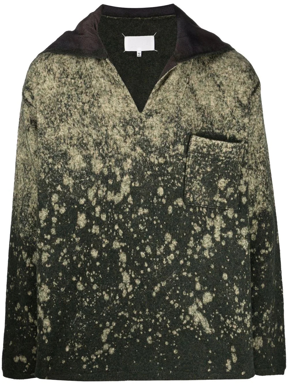 paint splatter-print pullover jumper - 1