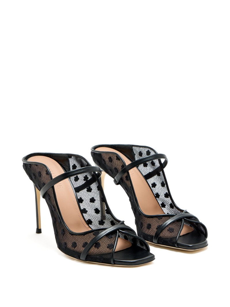 MALONE SOULIERS floral mesh strap mules outlook