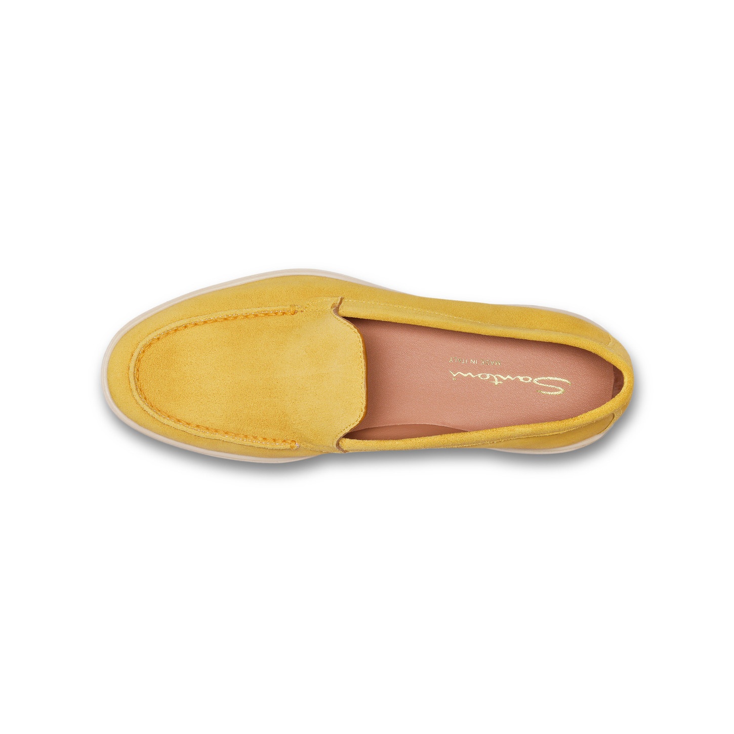 Women's yellow suede loafer - 5