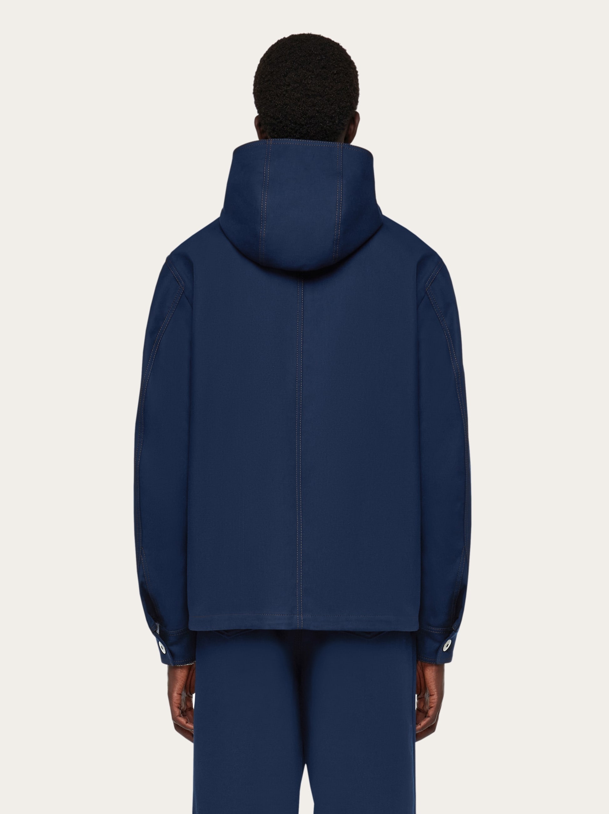 Denim hooded blouson - 4