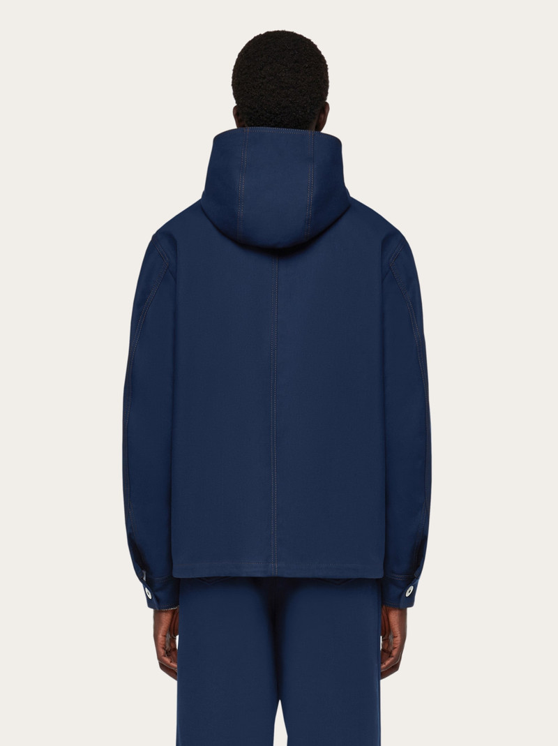 Denim hooded blouson 4