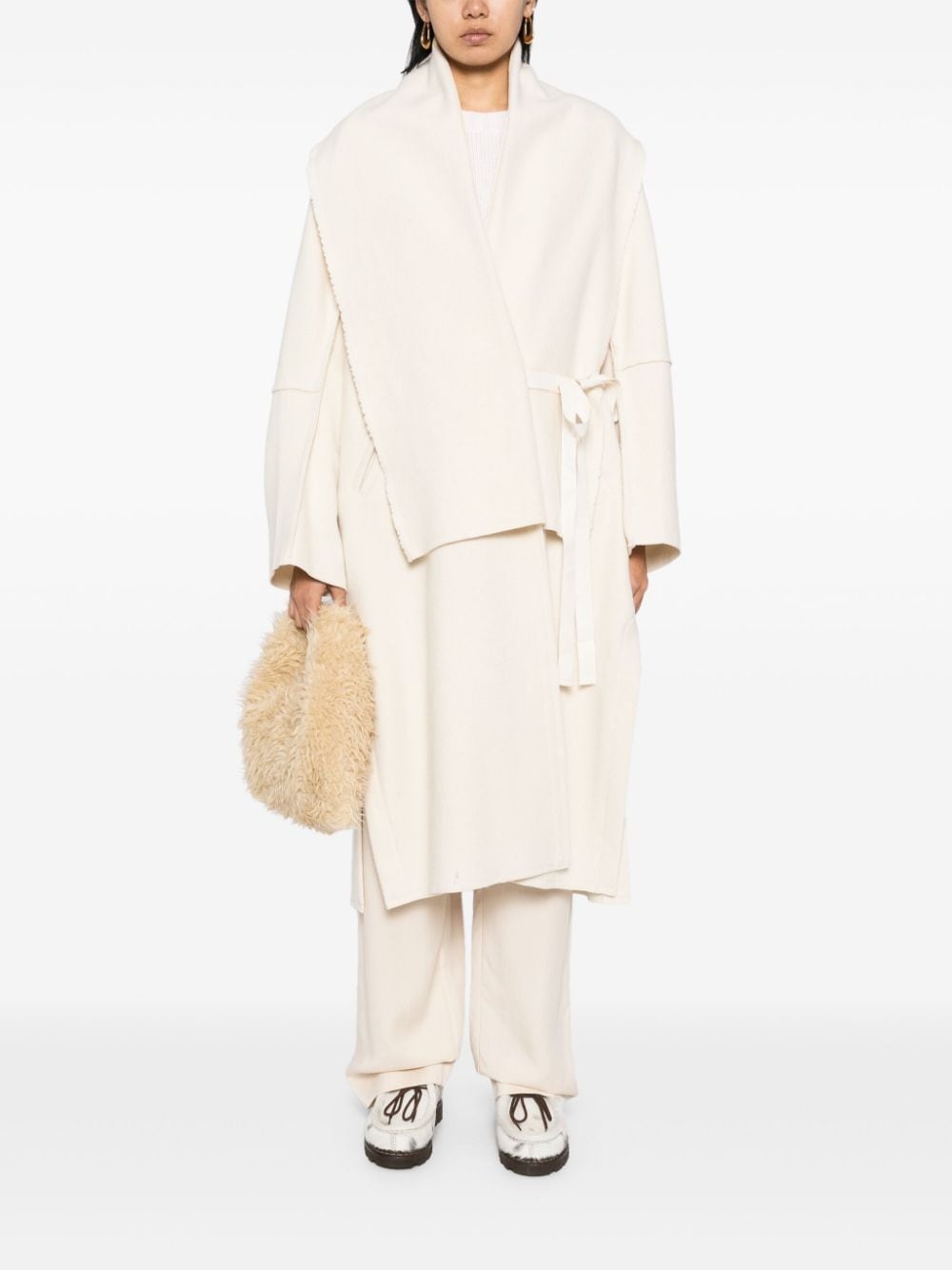 belted-up coat - 2