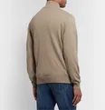 Suede-Trimmed Mélange Cashmere Zip-Up Cardigan - 11