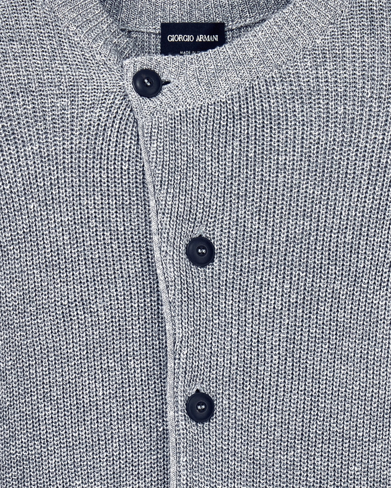 GIORGIO ARMANI CARDIGAN REGULAR FIT RIBBED LINEN COTTON CASHMERE SILK outlook