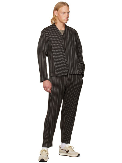 ISSEY MIYAKE Brown Pleats Trousers outlook