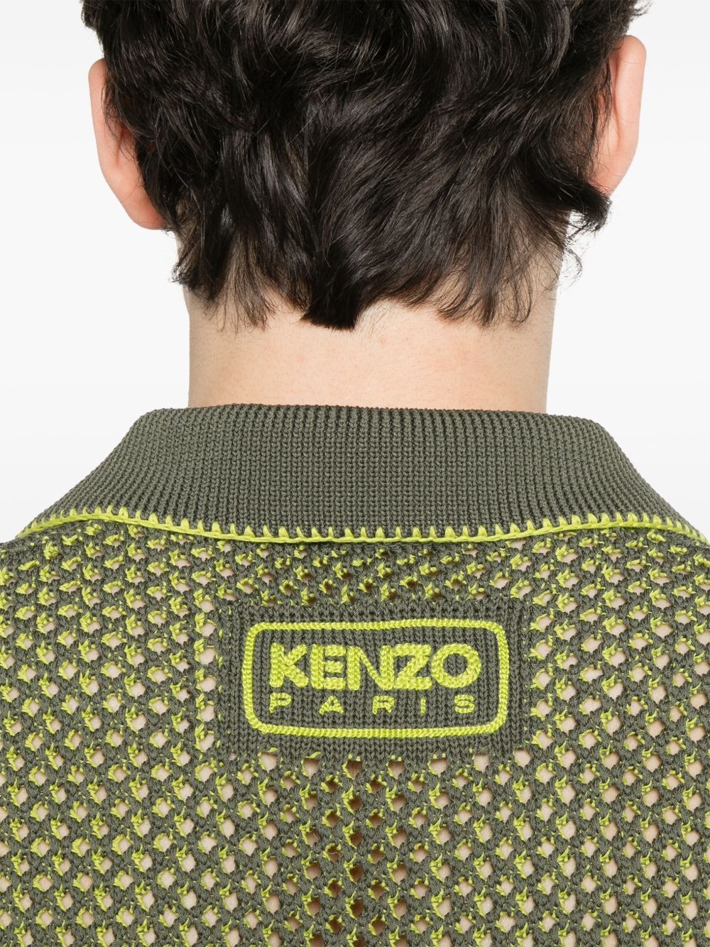 open-knit polo shirt - 4