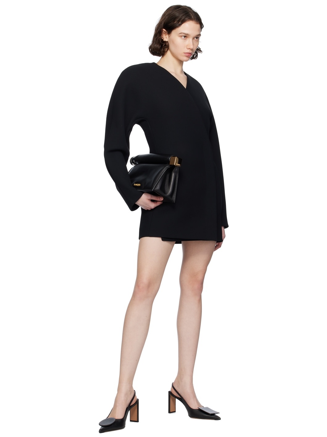 Black Les Sculptures 'La robe Ovalo' Minidress - 4