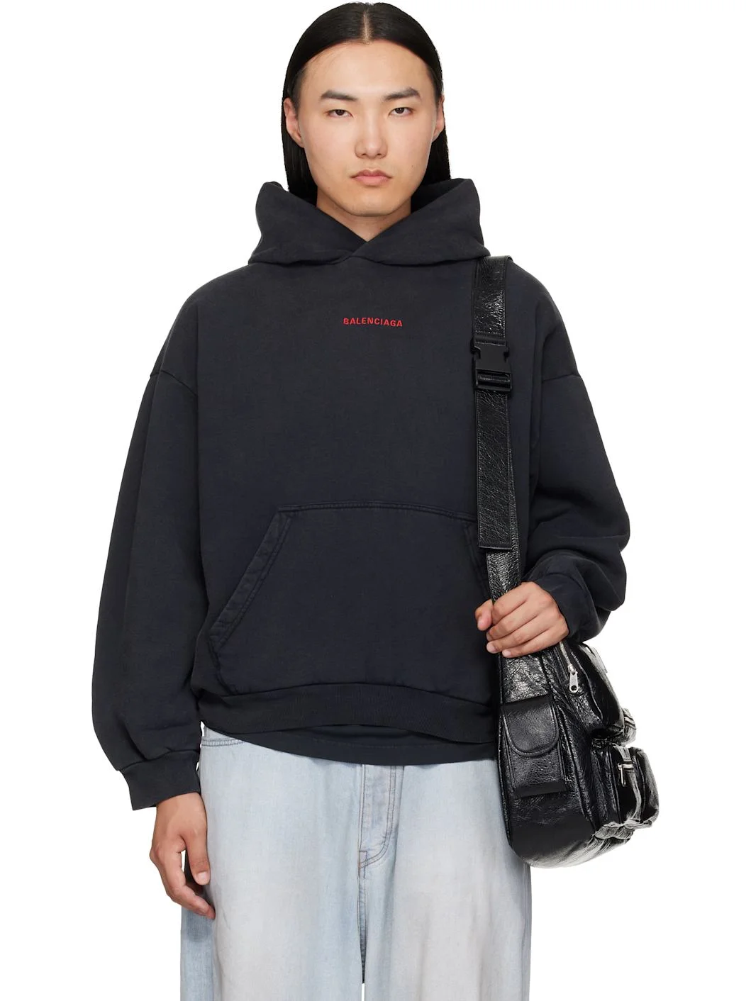 Black Faded Hoodie - 1