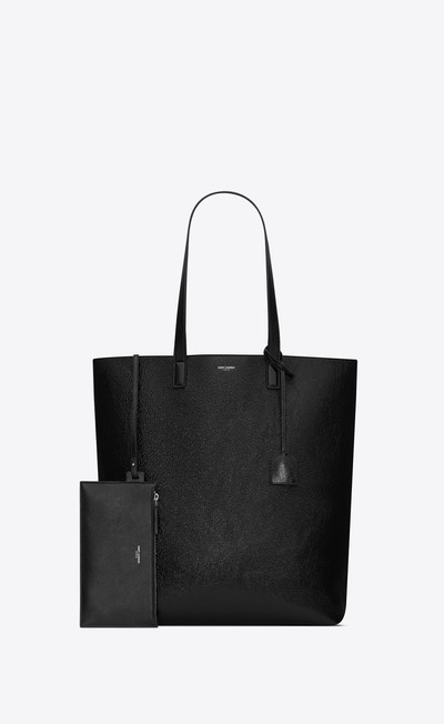 SAINT LAURENT bold shopping bag in coated crinkled leather outlook
