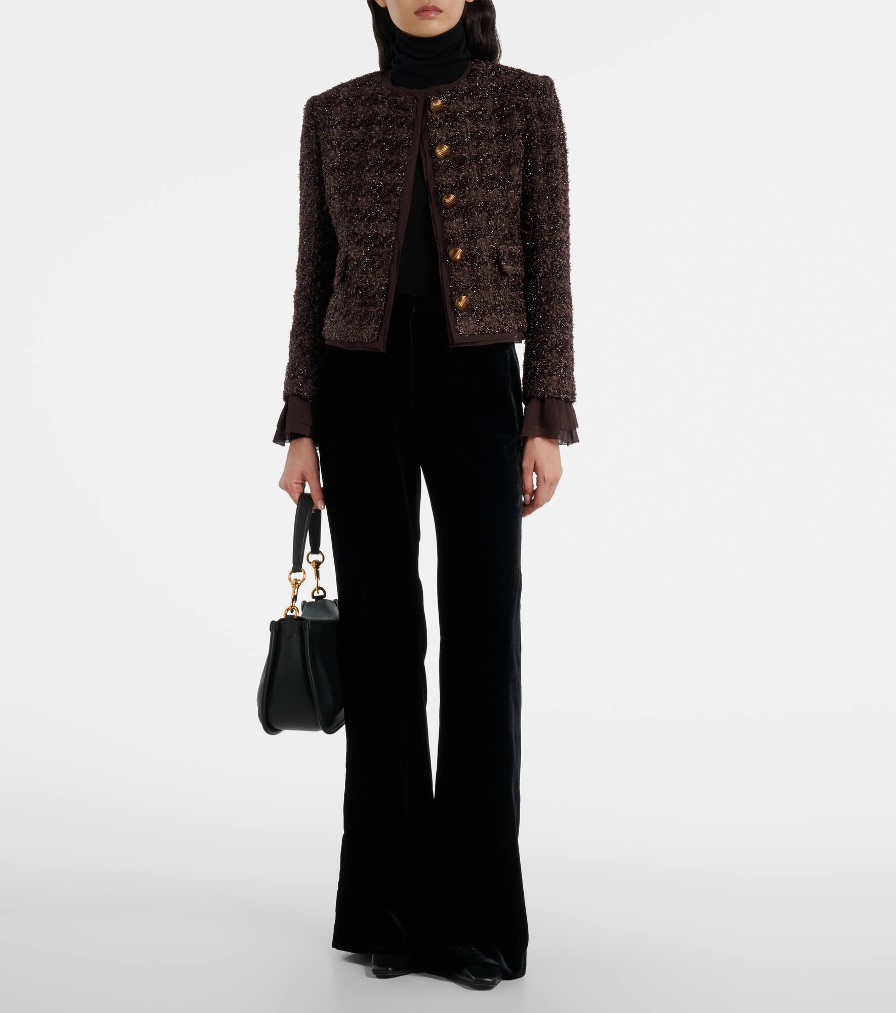 Audrina metallic tweed jacket - 2
