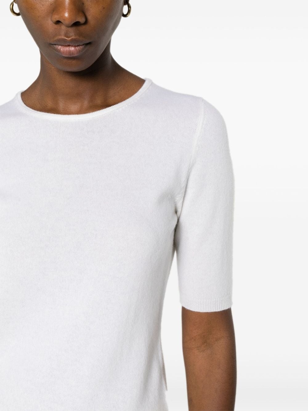 crew-neck knitted top - 5