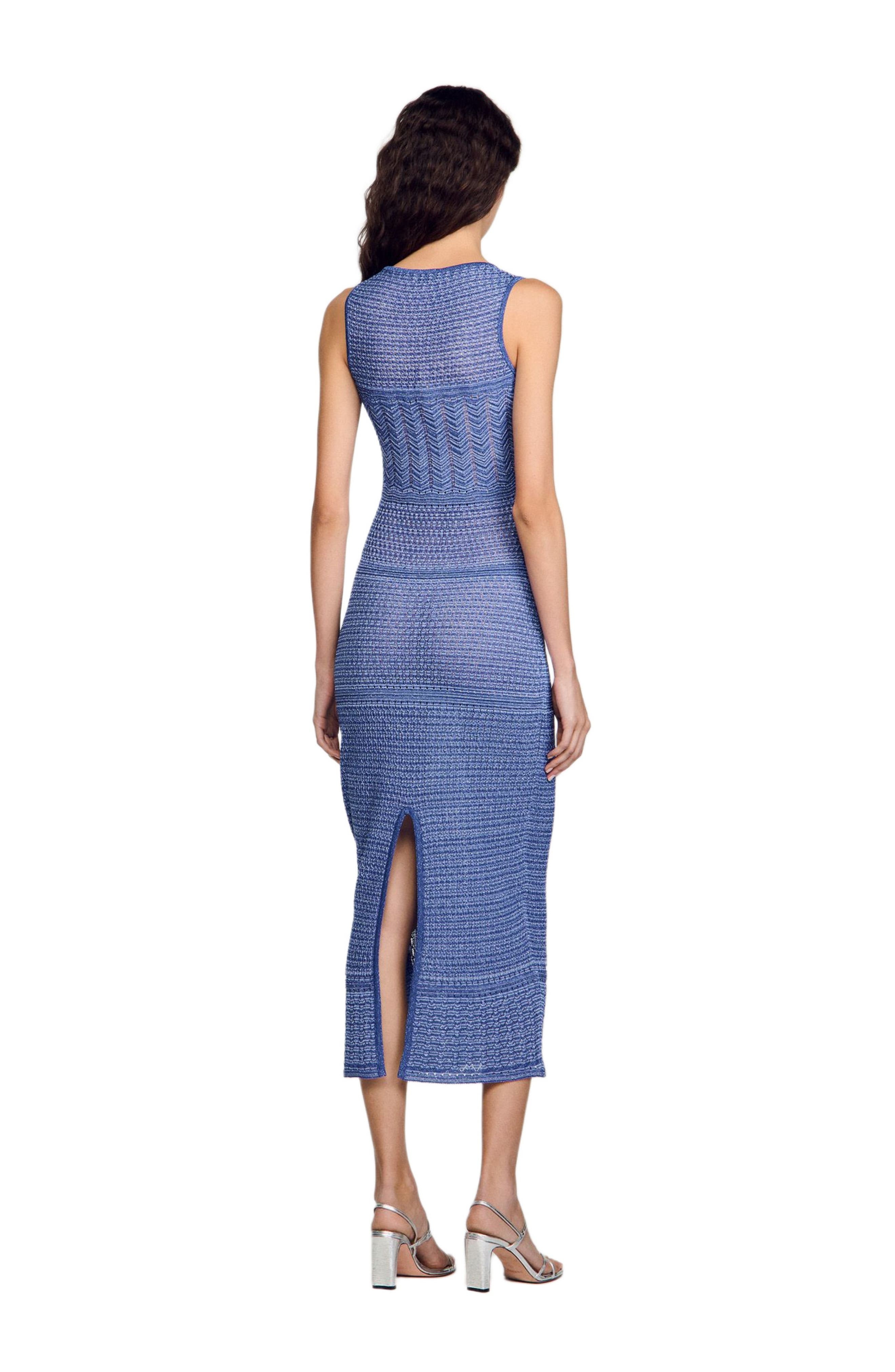 SANDRO Knit midi dress in Royal Blue at Nordstrom - 2