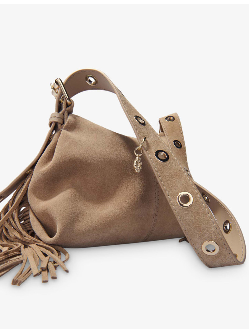 maje Miss M mini suede shoulder bag outlook