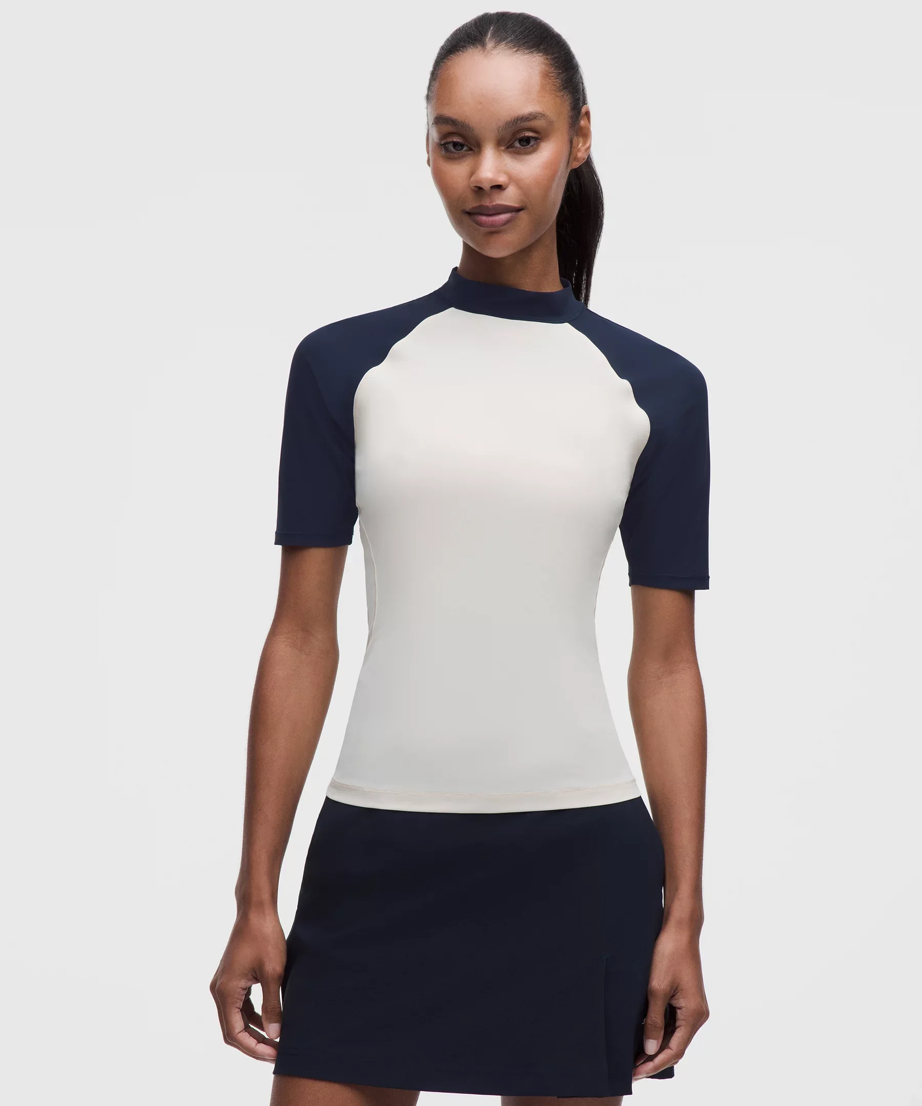 Lightweight Mockneck Short-Sleeve Shirt - 1