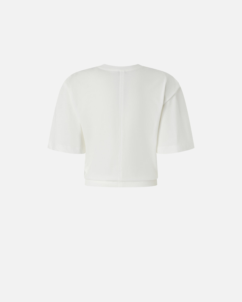 PINKO CROPPED T-SHIRT WITH FRONT KNOT DETAIL outlook
