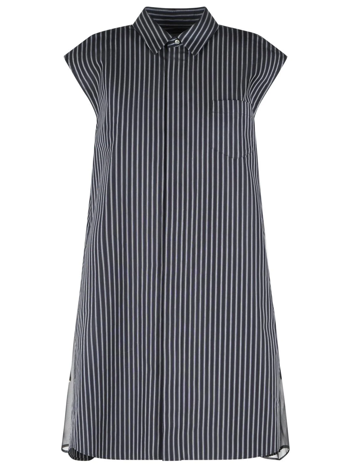 Sacai Navy Cotton Blend Dress Women - 1