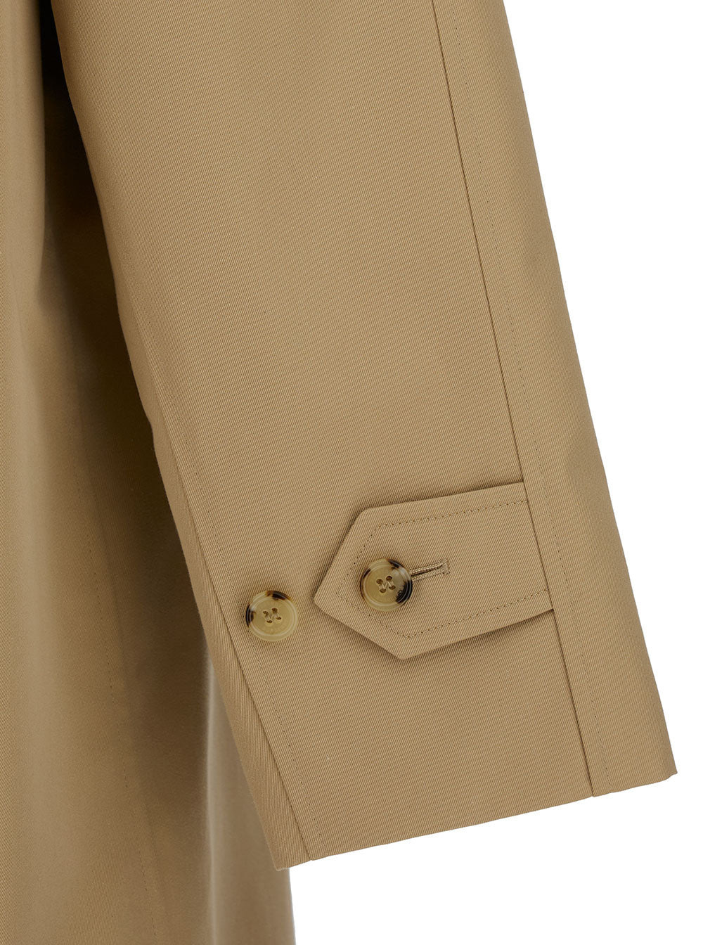 Burberry Men Beige Single-Breasted Coat With One Single Button In Cotton Man - 3