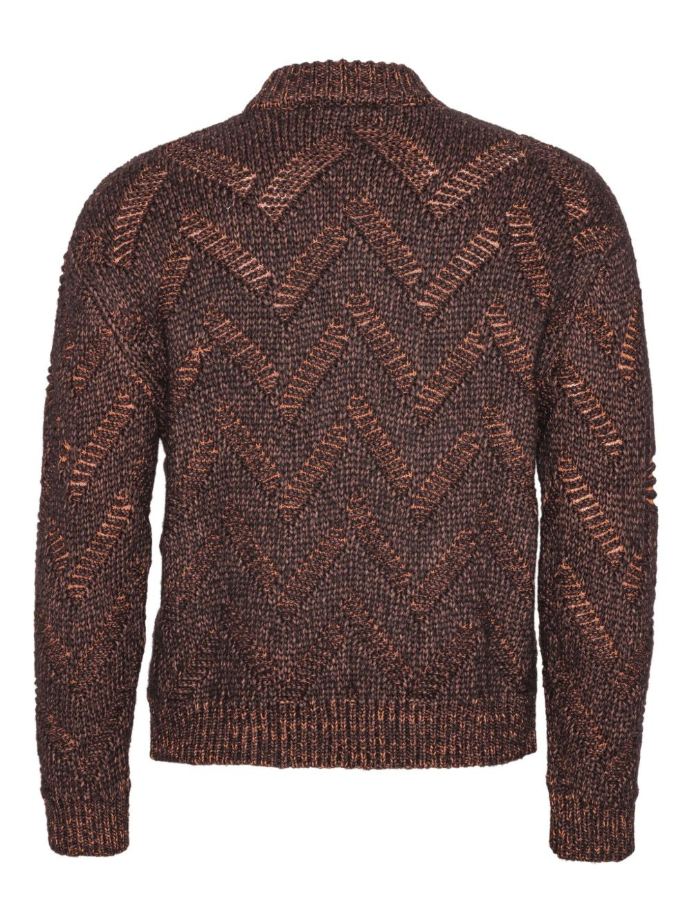 turtleneck diamond-pattern sweater - 2