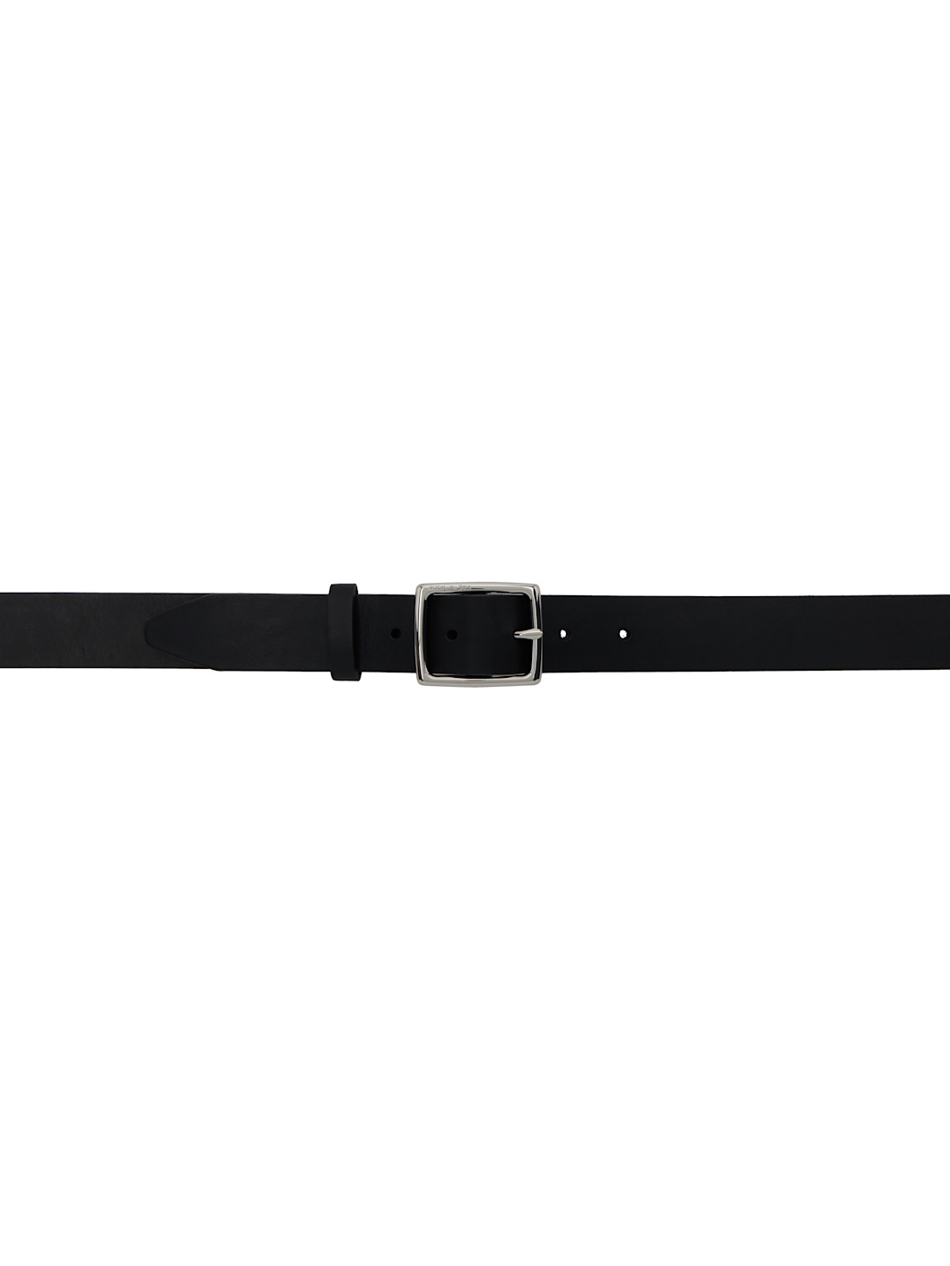 Black Leather Boyfriend Belt - 1