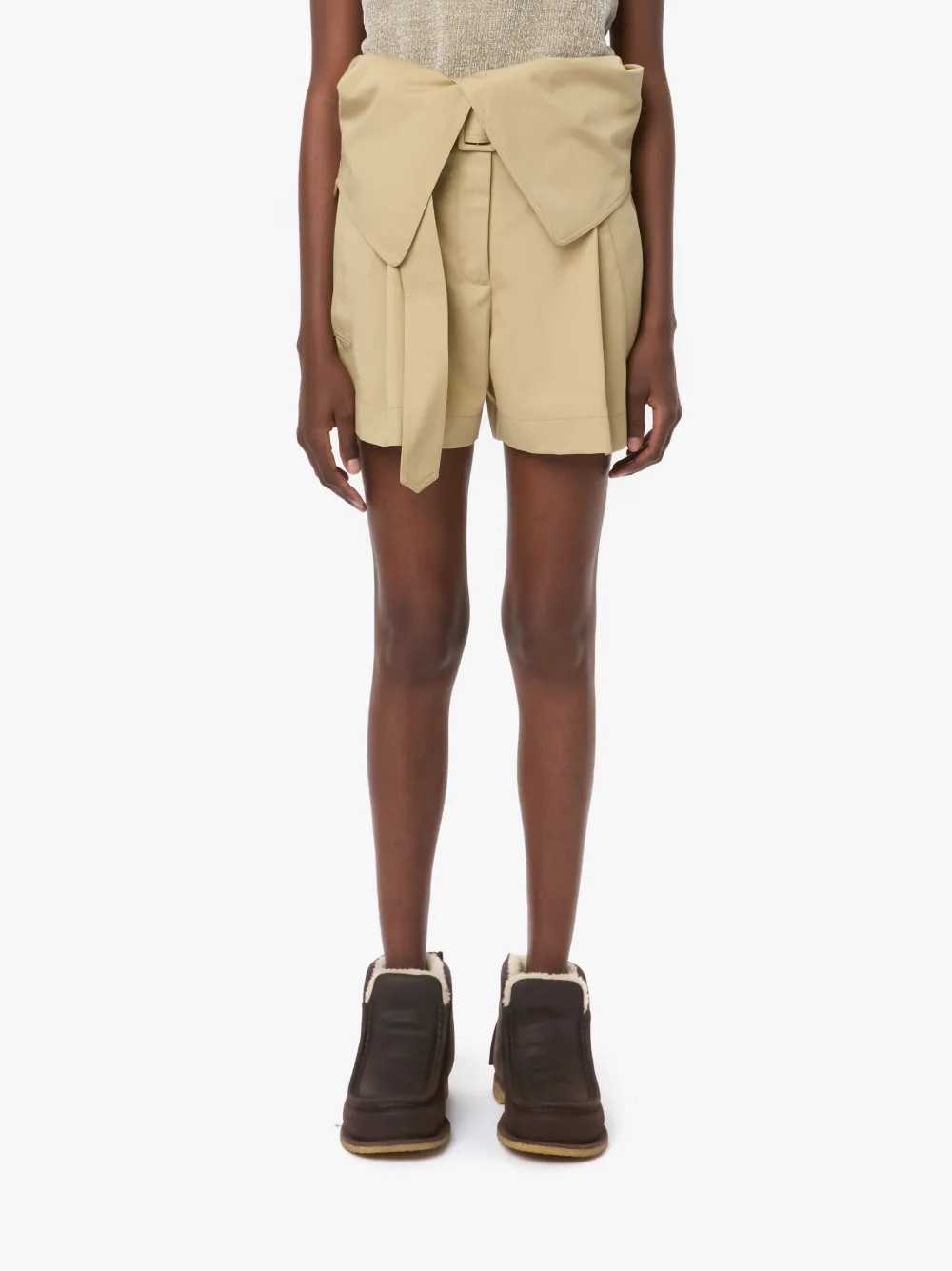 FOLD OVER TRENCH SHORTS - 2