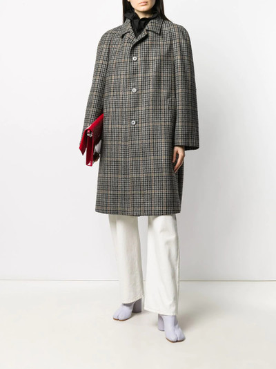 Maison Margiela single-breasted check coat outlook