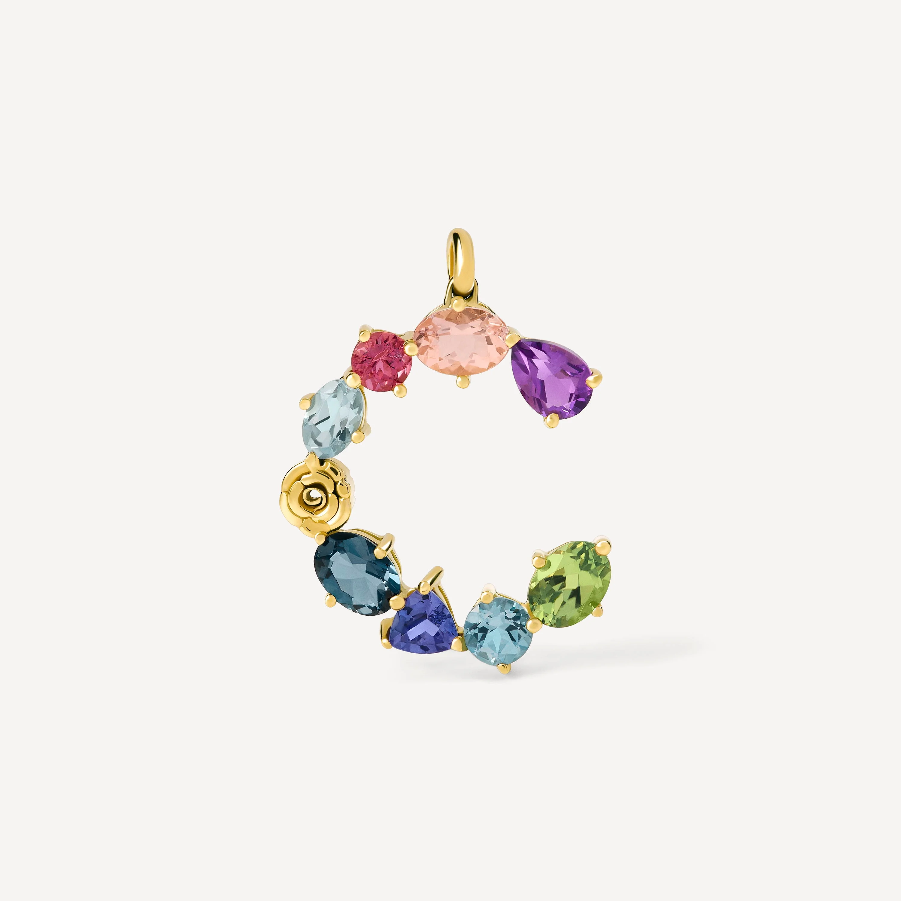 Gold letter C Pendant with gemstones TOUS ATELIER - 1