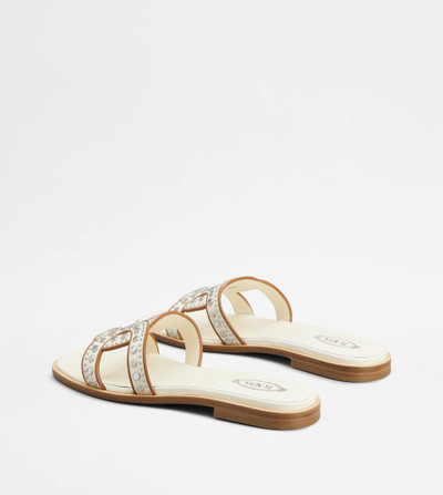Tod's KATE SANDALS IN LEATHER - OFF WHITE outlook