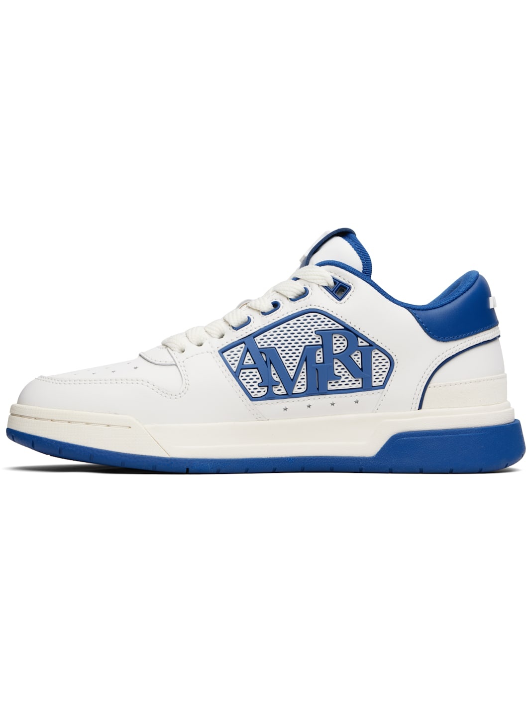 White & Navy Classic Low Sneakers - 3