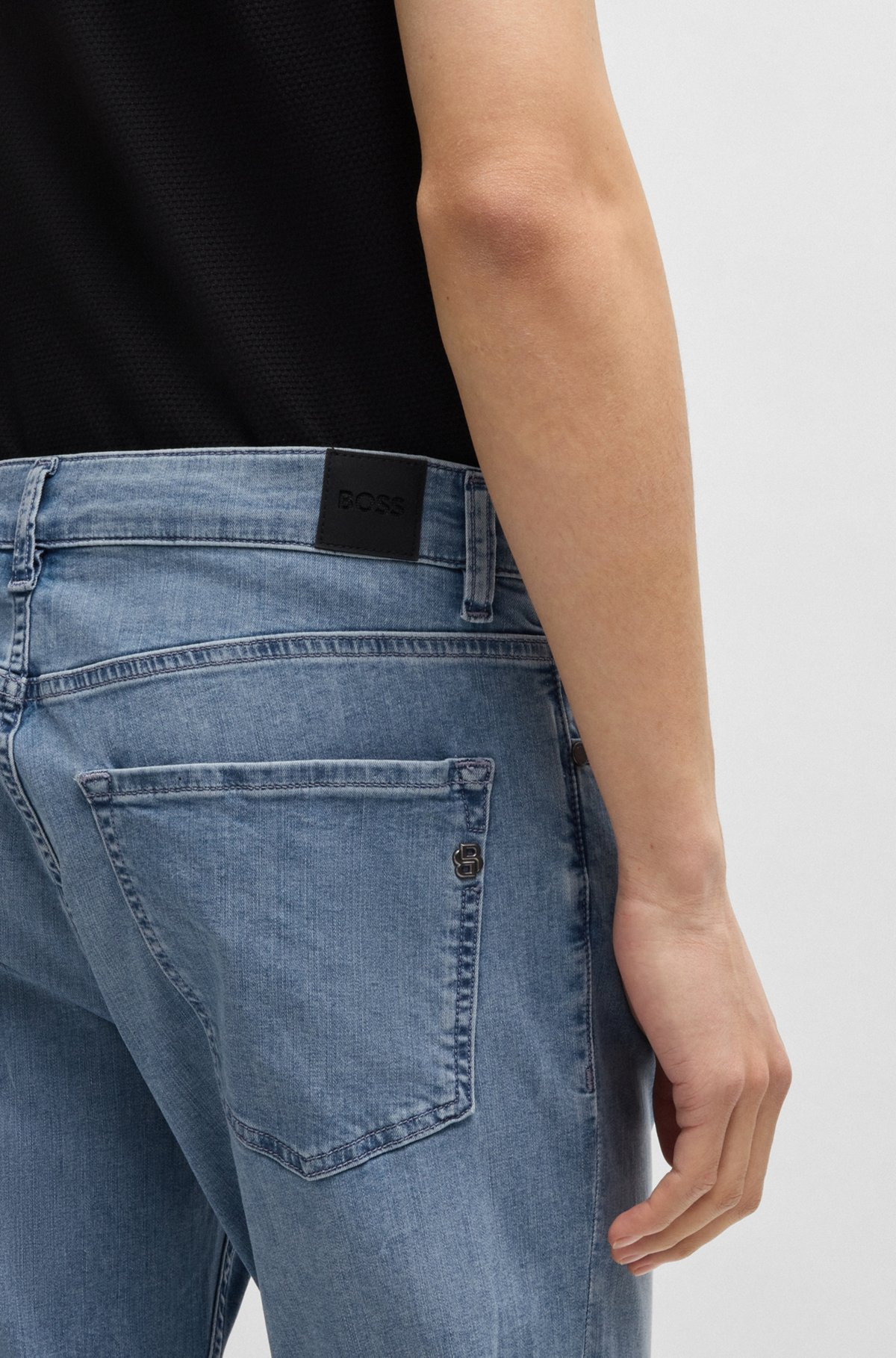 MAINE REGULAR-FIT JEANS IN BLUE STRETCH DENIM - 5