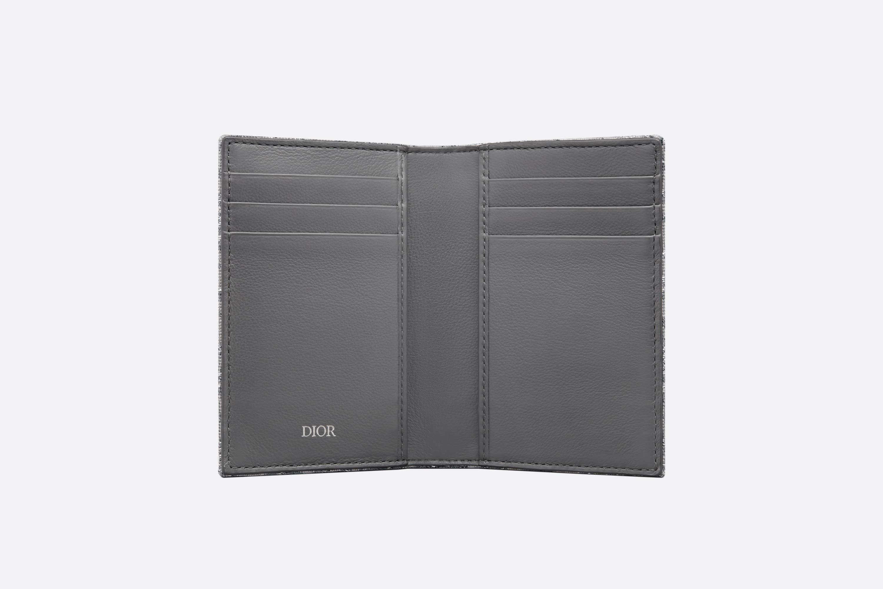 Dior Bi-Fold Wallet Dior Oblique Jacquard Ruthenium/Gray for Men