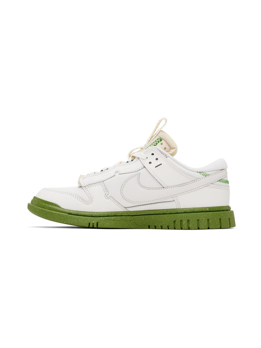 White & Green Air Dunk Low Jumbo Sneakers - 3