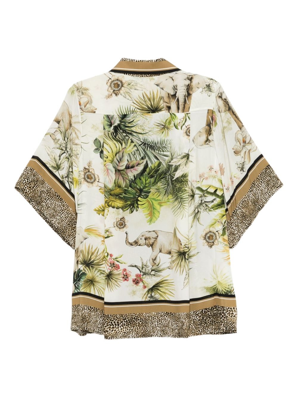savannah-print chiffon shirt - 2