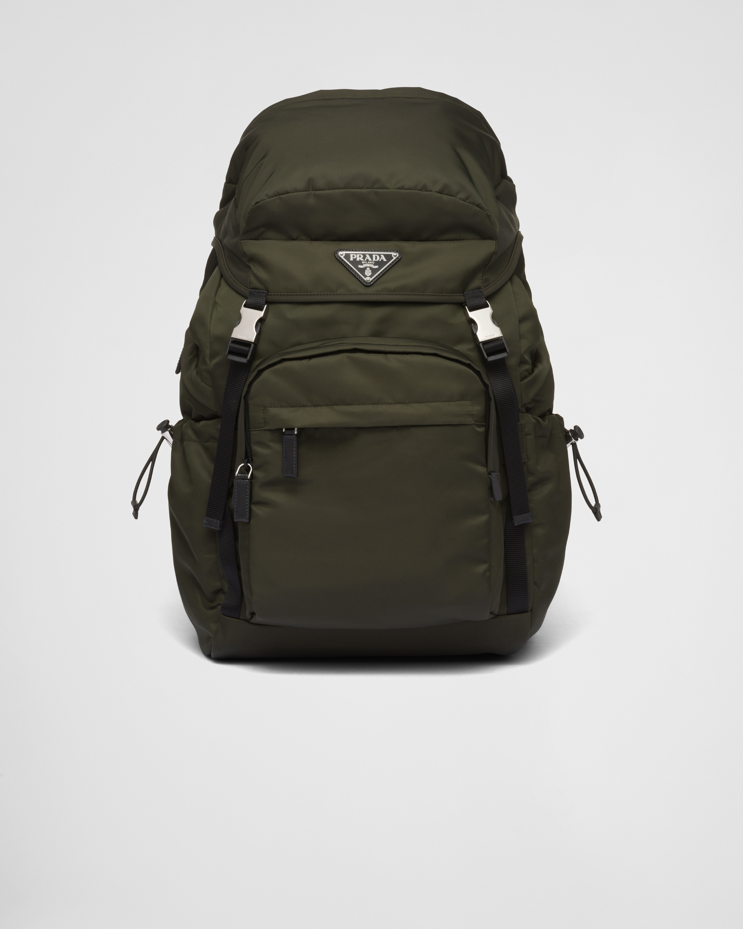 Re-Nylon and Saffiano leather backpack - 1