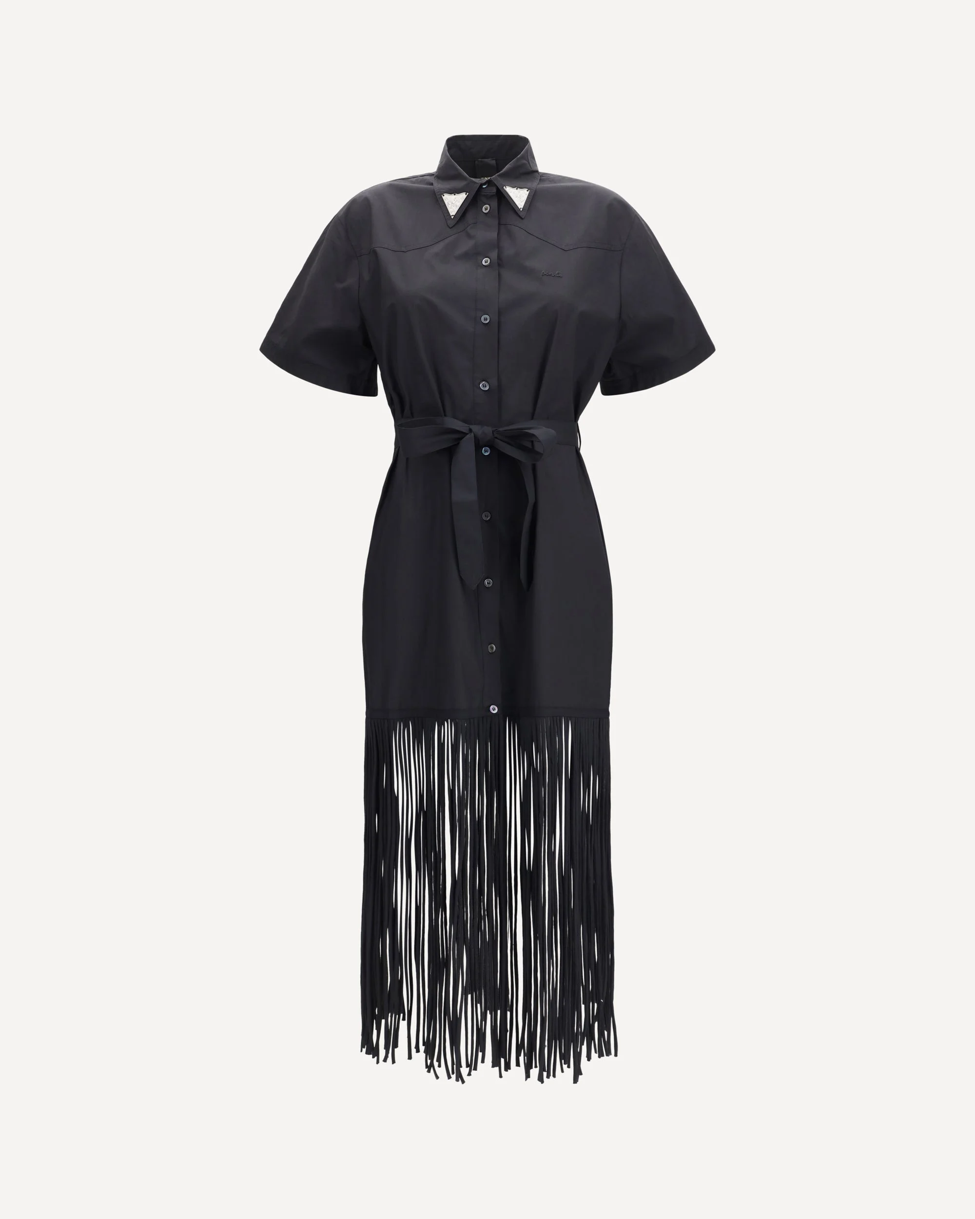 Chemisier Dress with fringes and metallic details - 1