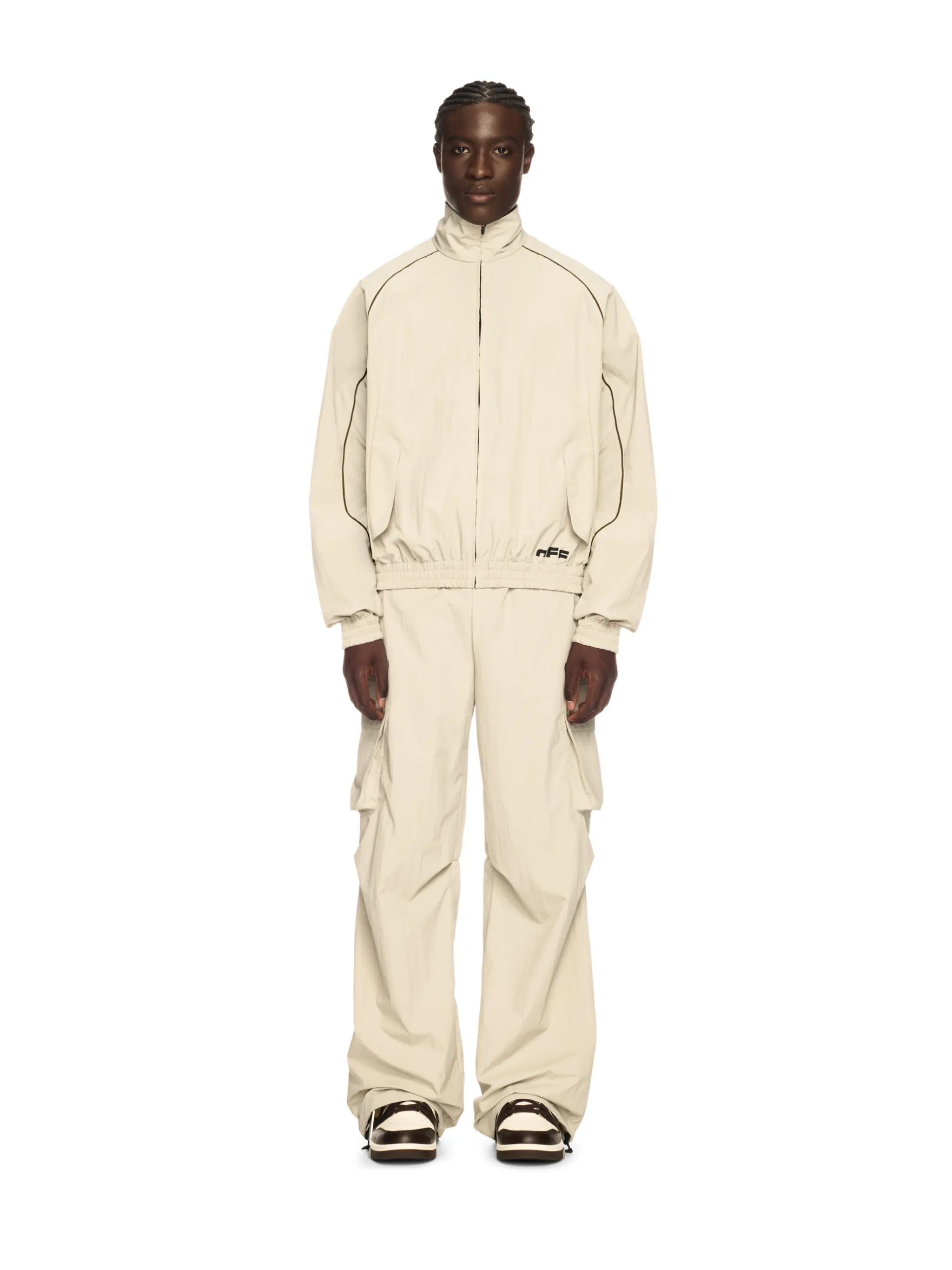 Gray Off Split Track Jacket - 2